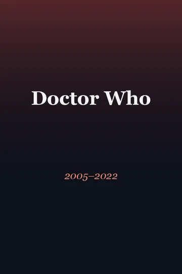 Doctor Who series poster (2005–2022)
